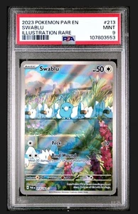 PSA 9 Swablu 213/182 PAR EN Paradox Rift Illustration Rare Pokemon - Picture 1 of 2