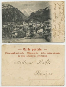 50097 - Interlaken und die Jungfrau - alte Ansichtskarte - Picture 1 of 1