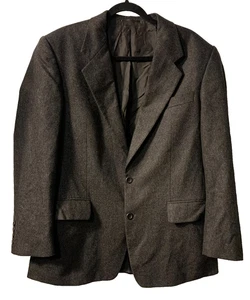 Vintage Karl Lagerfeld Wool Blazer Jacket Size 38R US Gray Shoulder Pads 90s - Picture 1 of 10