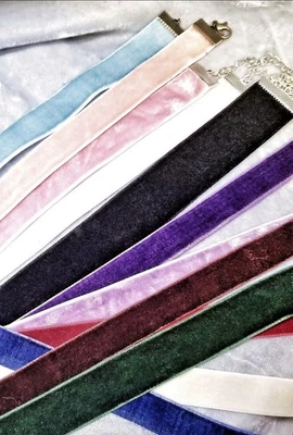 TODAS AS CORES Gargantilha de Fita Colar Veludo Glitter Lantejoulas Feriados - Imagem 1 de 4