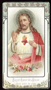 ANTIGUA TARJETA SANTA DEL CORAZÓN DE JESUCRISTO. - Imagen 1 de 2