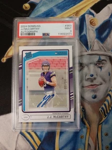 Autógrafo Panini Donruss 2024 #303 JJ MCCARTHY ROOKIE/199 RC PSA 9 - Imagen 1 de 4