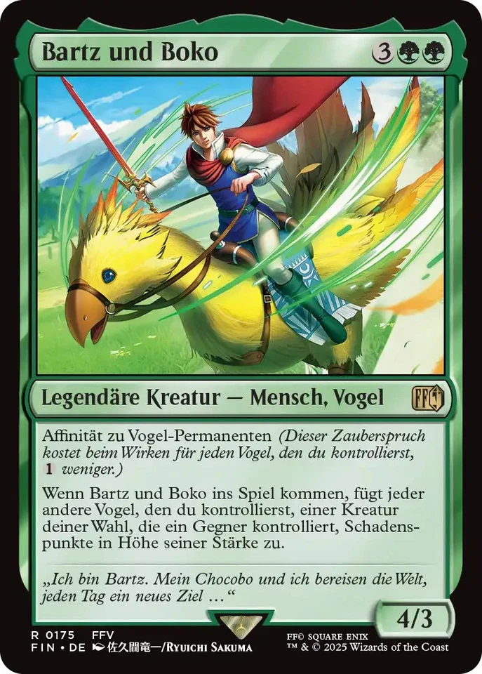 MTG Magic the Gathering  Bartz und Boko FINAL FANTASY 175 rare PROMO - Bild 1 von 1