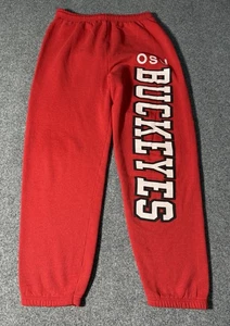 Vintage 90s Ohio State University Buckeyes Graphic Sweatpants Made In USA Sz L - Picture 1 of 14