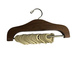 Vintage 60s MI-TIE Inc C NeckTie Holder Wood Hanger Tie Rack 31 Tabs Chicago USA - Picture 1 of 7
