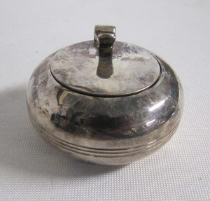 Silver-plate pocket ashtray - Picture 1 of 4