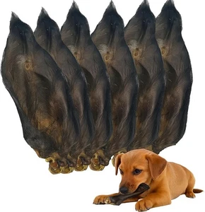 50 Pcs 100% Natural Air Dried Large Hairy Cow Ears with Meat for Dog Chew Pet - Picture 1 of 5