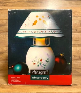 PFALTZGRAFF  WINTERBERRY - VOTIVE CANDLE LAMP W/ SHADE TEA LIGHT - Picture 1 of 3