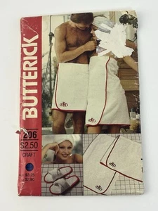 Front Wrap Coverup Turban Slippers Spa Uncut Pattern 206 Monogram Transfers - Picture 1 of 2