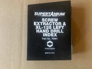 7041 SUPERTANIUM SCREW EXTRACTOR SET WITH XL-125 LEFT HAND DRILL INDEX NEW USA - Bild 1 von 9