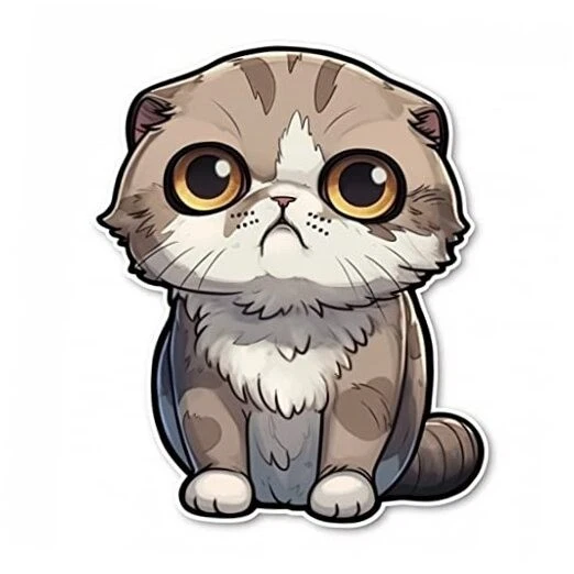  Шотландская складная виниловая наклейка CatVinyl для автомобилей, ноутбуков, барабанов и многого другого.  - Изображение 1 из 3