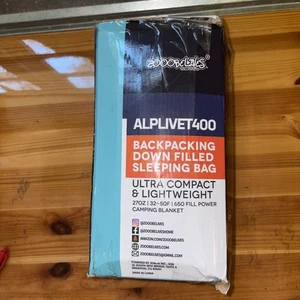 Saco de dormir lleno de mochilero ALPLIVET400 32-50F 27 oz 650 potencia de llenado - Imagen 1 de 4