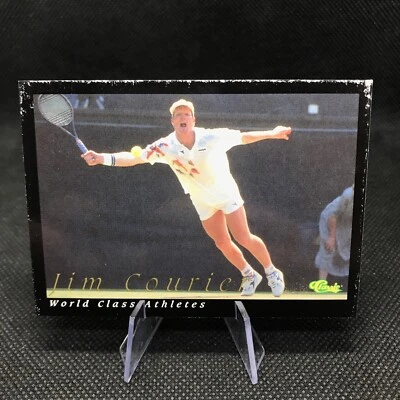 Tarjeta olímpica clásica de atletas de clase mundial 1992 #46 Jim Courier pobre Foto 1 de 2