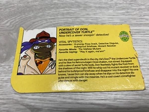 Teenage Mutant Ninja Turtle TMNT Clip Collect Portrait Undercover Don Card back - Picture 1 of 2