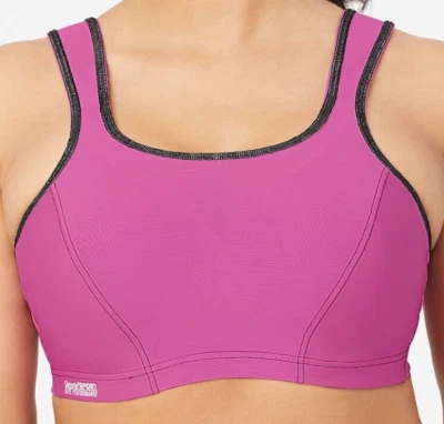 ¡Nuevo y precintado! Sujetador CAMI-SPORT de alto impacto 44C malla de enfriamiento REBOTE ~ CONTROL rosa Foto 1 de 4