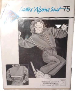 Vintage 1987 DK Sports PATTERN Ladies Alpine Suit 75 NOS NEW UNCUT Ski - Picture 1 of 5
