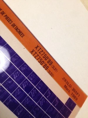 Yamaha XTZ750 XTZ 750 3LD1 3LD2 89 Micro Enchufe Piezas List Catálogo Microfiche - Imagen 1 de 2