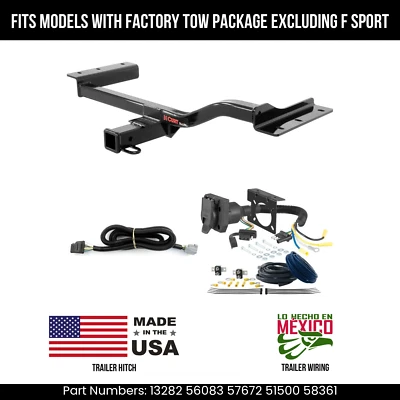 Enganche de remolque para Lexus RX450h 16-20 con cableado de 7 pines apto para remolque excelente F Sport Curt Foto 1 de 4