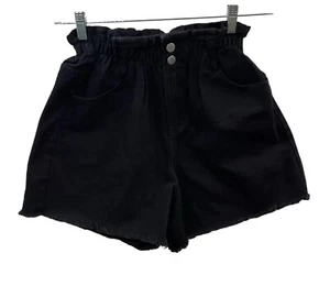 Pantaloncini donna Princess Polly neri stile paperbag mamma vita elasticizzata taglia 10 nuovi - Foto 1 di 9