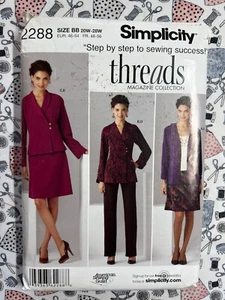 Simplicity Muster 2288 Damen Jacke Hose Rock Cardigan Gr. 20W-28W FF - Bild 1 von 2