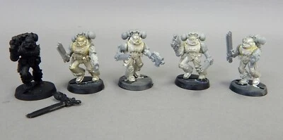 Warhammer 40k 5pc Metal Space Marine Close Combat Chainsword Squad built OOP - Image 1 of 3