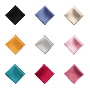 Men Velvet Pocket Square Handkerchief Wedding Party Business Formal Hanky - Picture 1 of 11