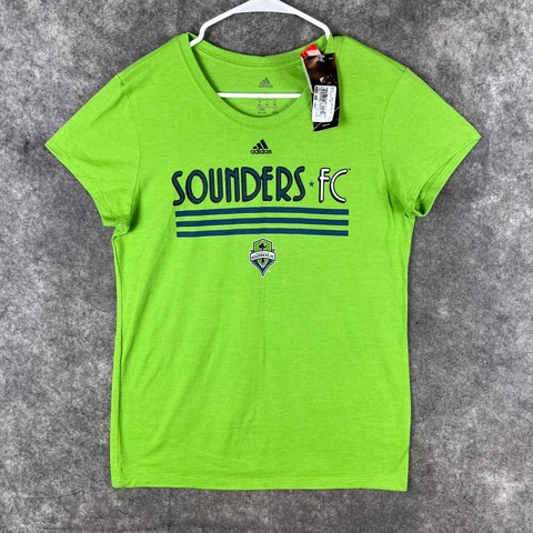 Seattle Sounders Shirt Womens XL Green Tee Short Sleeve Adidas MLS Cover