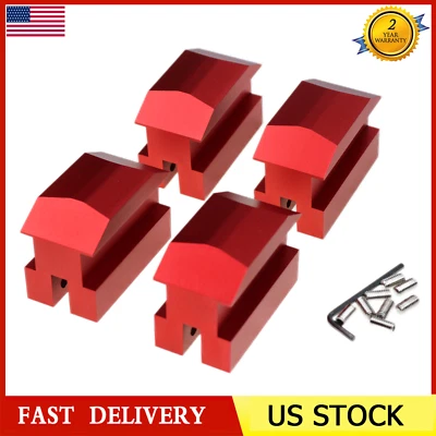 4Pcs Red Lift Pads Jack Pad Billet Anodized Aluminum Floor Jack Bolt For 6th Gen - Изображение 1 из 4