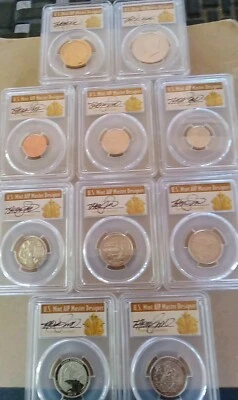 2017 Enhanced Unc 10 PC Set PCGS SP70 FDOI Art Deco Thomas Cleveland  - Image 1 of 4