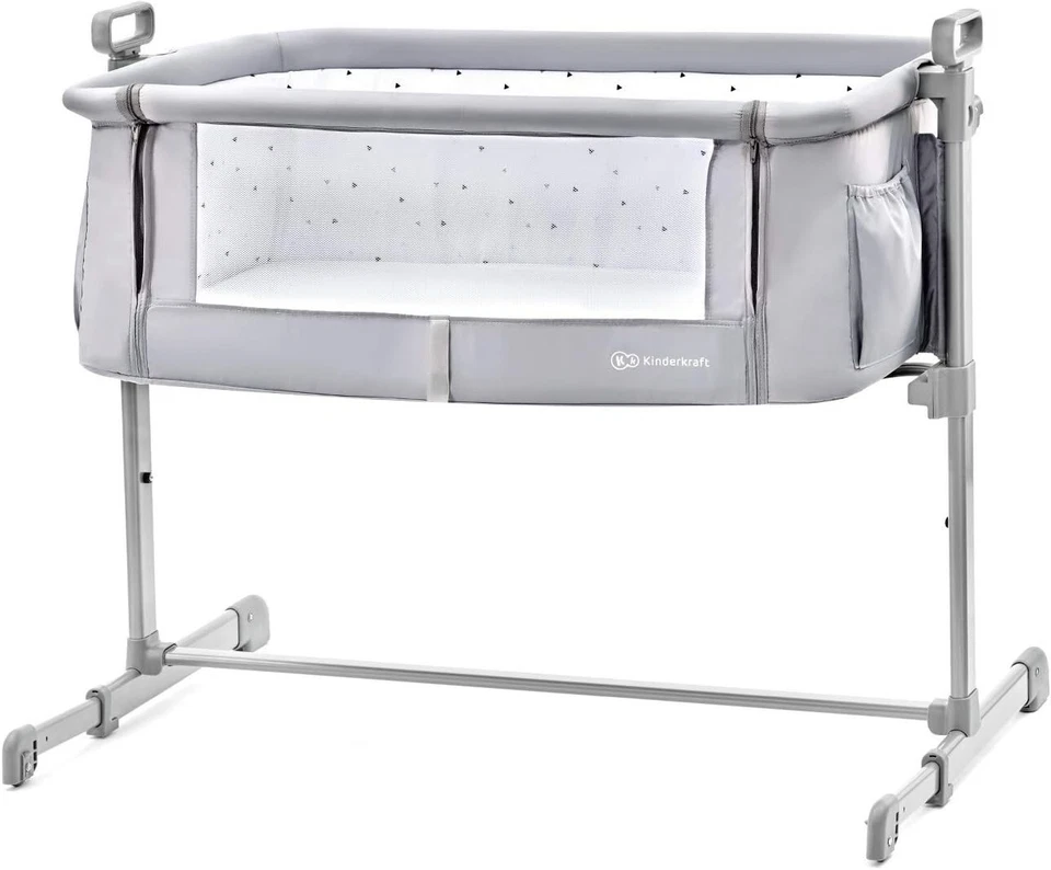 Kinderkraft Neste Up Bedside Baby Newborn Cot Crib Brand New GREY KKLNESTGRY00BS - Image 1 of 4
