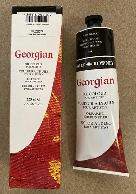 Colores al óleo georgianos para artistas Daler Rowney #034 negro marfil 7,6 oz 225 ml Foto 1 de 3