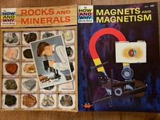 The How & Why Wonder Books Vintage 1960's Rocks & Minerals and MagnetsLot of 2