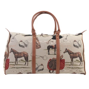 Signare Tapestry Horse Large Duffle Bag Overnight Bags Weekender - Picture 1 of 1