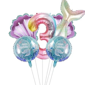 Mermaid Birthday Decoration Mermaid Party Decorations Kit Sea Balloon Mermaid... - Picture 1 of 7