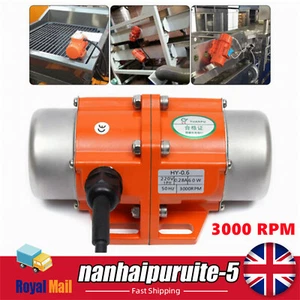 60W 220V Concrete Vibration Motor Asynchronous Vibrating Vibrator 1Phase 3000rpm - Picture 1 of 11
