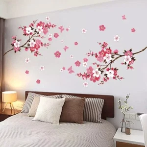 USA Shipped Removable Flowers Wall Stickers 3D Wall Art Decals Home Decor - Picture 1 of 5