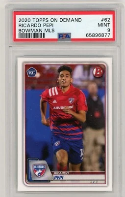 2020 TOPPS BOWMAN MLS RICARDO PEPI ROOKIE CARD RC FC DALLAS USA PSA 9 RARE WOW - Image 1 of 2
