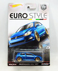 Hot Wheels  VW GOLF MK7 BLUE EURO STYLE W/REAL RIDERS SOLD OUT VHTF!!!!