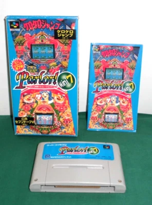 SNES -- Parlor! Mini 7 -- Box, Manual. Super famicom. Japan game. 18410 - Image 1 of 4