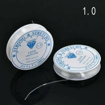 Cuerda de cristal 2 piezas hilo elástico hágalo usted mismo cordones de cuentas línea elástica fabricación de joyas Foto 1 de 4