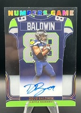 2023 Donruss Football Doug Baldwin Numbers Game On Card Auto! Seahawks