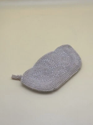 Vintage Le Regale Purse Clutch Glass Bead Evening Bag Satin Lined - Image 1 of 4