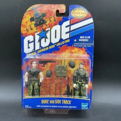 GI Joe Duke & Side Track con Accesorios 2000 Edición Especial Coleccionista Nuevo en Paquete Foto 1 de 4