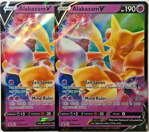 Pokemon 2x Alakazam V SWSH083 Schwert & Schild Black Star Ultra Rare Promo NM - Bild 1 von 2