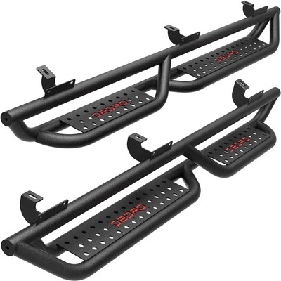 Running Boards for 2007-2018 Jeep Wrangler JK 4 Door Drop Step Side Nerf Bar BLK - Image 1 of 4