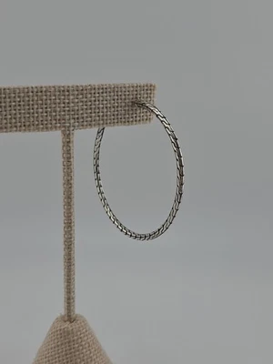 1 Pendientes de aro grandes de cadena clásicos John Hardy - Plata de ley - Auténticos Foto 1 de 4