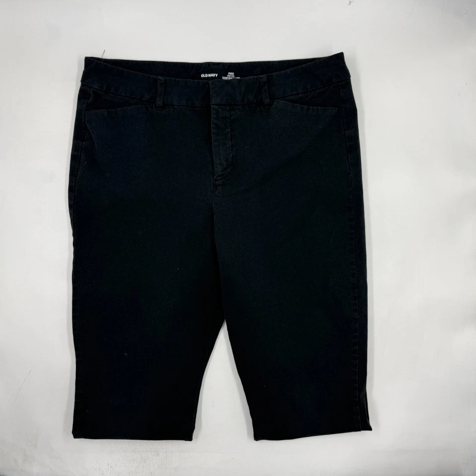 Old Navy Women's Pixie Pants Size 10 Black Cotton Blend Skinny Ankle Leg Slim - Image 1 of 4