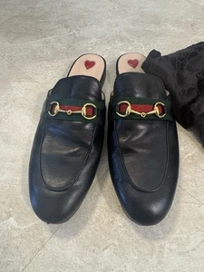 Mocasín Gucci Princetown Mule para mujer, talla 39,5 - negro - Imagen 1 de 14