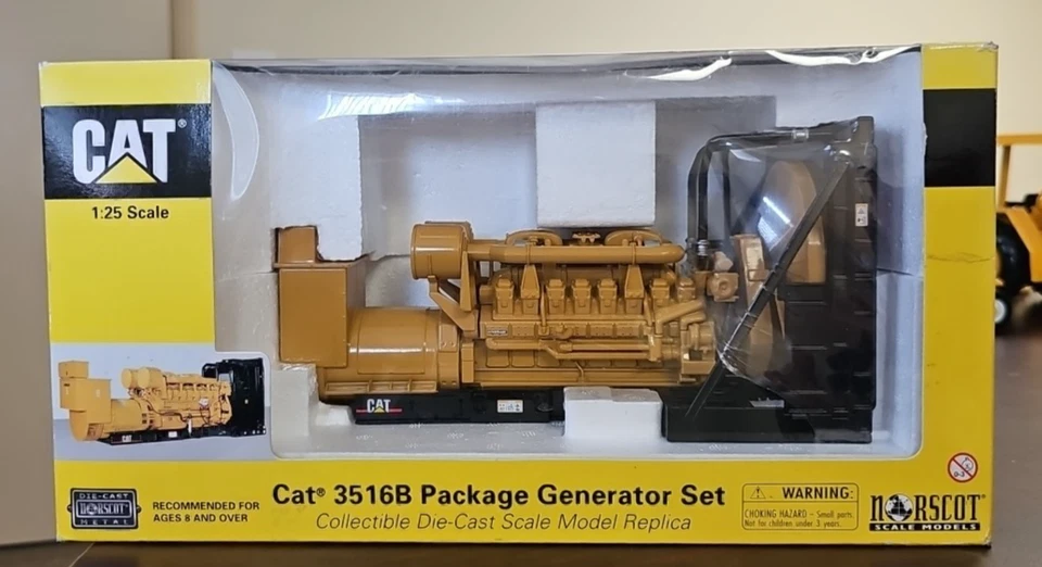 Norscot CAT 3516B 套件发电机套装 2002 1: 25 比例压铸模型全新无标签 — 第 1/4 张图片