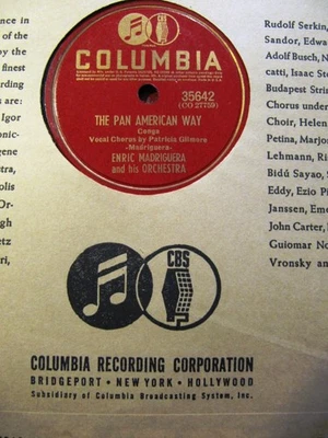 Danza AFRO CUBANO La Cumparsa/ Pan American Way ENRIC MADRIGUERA Cuban Columbia - Image 1 of 4